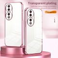 For Honor 90 Transparent Plating Fine Hole Phone Case(Pink)