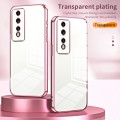 For Honor 80 GT Transparent Plating Fine Hole Phone Case(Pink)