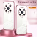 For Honor Magic4 Pro Transparent Plating Fine Hole Phone Case(Transparent)
