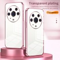 For Honor Magic3 Pro Transparent Plating Fine Hole Phone Case(Pink)