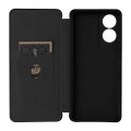 For TCL 40 NXTpaper 4G Carbon Fiber Texture Flip Leather Phone Case(Black)