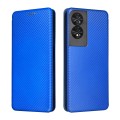 For TCL 40 NXTpaper 4G Carbon Fiber Texture Flip Leather Phone Case(Blue)