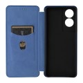 For TCL 40 NXTpaper 4G Carbon Fiber Texture Flip Leather Phone Case(Blue)