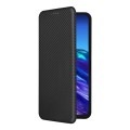 For TCL 40 XL Carbon Fiber Texture Flip Leather Phone Case(Black)