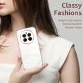 For Realme 12+ Transparent Plating Fine Hole Phone Case(Purple)