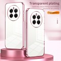 For Realme 12+ Transparent Plating Fine Hole Phone Case(Silver)