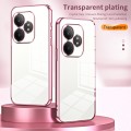 For Realme GT Neo6 SE Transparent Plating Fine Hole Phone Case(Pink)
