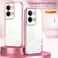 For OPPO Reno9 / Reno9 Pro Transparent Plating Fine Hole Phone Case(Silver)
