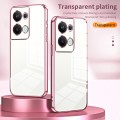 For OPPO Reno9 Pro+ Transparent Plating Fine Hole Phone Case(Green)