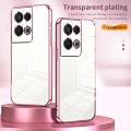 For OPPO Reno8 Pro Transparent Plating Fine Hole Phone Case(Silver)