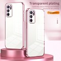 For OPPO Reno6 Indian / Malay Transparent Plating Fine Hole Phone Case(Black)