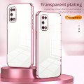 For OPPO K7x / Realme V5 5G Transparent Plating Fine Hole Phone Case(Black)