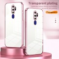 For OPPO A11x / A9 2020 Transparent Plating Fine Hole Phone Case(Black)