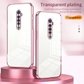 For OPPO Reno2 Transparent Plating Fine Hole Phone Case(Silver)