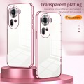 For OPPO Reno11 Global Transparent Plating Fine Hole Phone Case(Transparent)