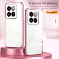 For Xiaomi 14 Pro Transparent Plating Fine Hole Phone Case(Purple)