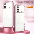 For Xiaomi Poco X4 Pro 5G Transparent Plating Fine Hole Phone Case(Silver)