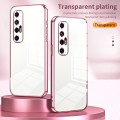 For Xiaomi Mi 10S Transparent Plating Fine Hole Phone Case(Pink)