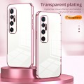 For Xiaomi Mi 10 Ultra Transparent Plating Fine Hole Phone Case(Pink)