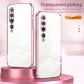 For Xiaomi Mi 10 5G Transparent Plating Fine Hole Phone Case(Purple)