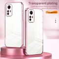 For Xiaomi Redmi Note 12S Transparent Plating Fine Hole Phone Case(Gold)