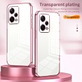 For Xiaomi Redmi Note 12 Pro+  Transparent Plating Fine Hole Phone Case(Pink)