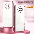 For Xiaomi Redmi Note 9 Pro 5G/Mi 10T Lite Transparent Plating Fine Hole Phone Case(Pink)