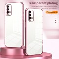 For Xiaomi Redmi Note 9 4G Transparent Plating Fine Hole Phone Case(Gold)