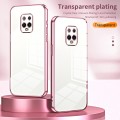 For Xiaomi Redmi 10X Pro 5G Transparent Plating Fine Hole Phone Case(Pink)