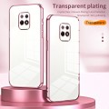 For Xiaomi Redmi 10X 5G Transparent Plating Fine Hole Phone Case(Purple)