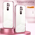 For Xiaomi Redmi Note 8 Pro Transparent Plating Fine Hole Phone Case(Pink)