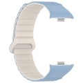 For Xiaomi Mi Band 8 Pro / Redmi Watch 4 Two Color Magnetic Silicone Watch Band(Blue Starlight)