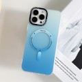 For iPhone 15 Plus MagSafe IMD Gradient PC Hybrid TPU Phone Case(Blue)