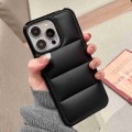 For iPhone 11 Big Hole Eiderdown Airbag Phone Case(Black)