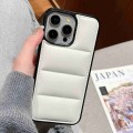 For iPhone 12 Pro Big Hole Eiderdown Airbag Phone Case(White)