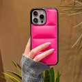 For iPhone 13 Big Hole Eiderdown Airbag Phone Case(Rose Red)