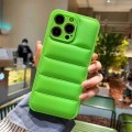 For iPhone 13 Pro Max Fine Hole Eiderdown Airbag Phone Case(Green)