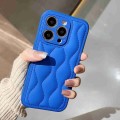 For iPhone 14 Pro Fine Hole 8-shaped Texture Eiderdown Airbag Phone Case(Blue)