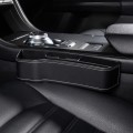Car Multi-functional Console Box Cup Holder Seat Gap Side Storage Box, Leather Style, Color:Black(Ma