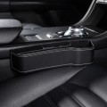 Car Multi-functional Console Box Cup Holder Seat Gap Side Storage Box, Leather Style, Color:Black(Fr