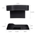 Car Multi-functional Console Box Cup Holder Seat Gap Side Storage Box, Leather Style, Color:Black(Fr