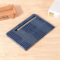 For Samsung Galaxy Tab S9 Crocodile Texture Leather Tablet Case(Blue)