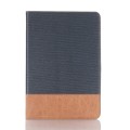 For Samsung Galaxy Tab S9 FE Cross Texture Stitching Leather Tablet Case(Dark Blue)