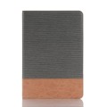 For Samsung Galaxy Tab S9 Cross Texture Stitching Leather Tablet Case(Dark Grey)