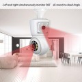 DP44 Bulb-type Motion Tracking Night Vision Smart Camera Supports Voice Intercom(White)