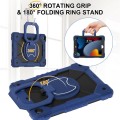 For iPad 10.2 2021 / 2020 / 2019 Contrast Color Robot Silicone Hybrid PC Tablet Case(Navy Black)