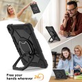 For iPad 10.2 2021 / 2020 / 2019 Contrast Color Robot Silicone Hybrid PC Tablet Case(Black)