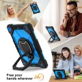For iPad 10.2 2021 / 2020 / 2019 Contrast Color Robot Silicone Hybrid PC Tablet Case(Black Blue)