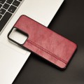 For Motorola Moto G Power 5G 2024 Cow Pattern Sewing Back Cover Phone Case(Red)
