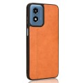 For Motorola Moto G Play 4G 2024 Cow Pattern Sewing Back Cover Phone Case(Orange)